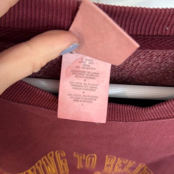 Guizo x Champion Revolve maroon oversized crewneck sweatshirt size Large - Picture 7 of 12